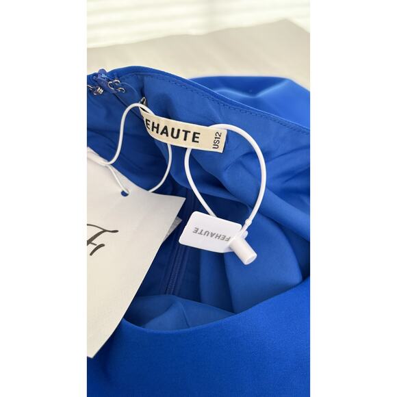 Fehaute Boat Neck Sleeveless Bow Sheath Cocktail Dress Blue Womens Size 12 New - Picture 9 of 12